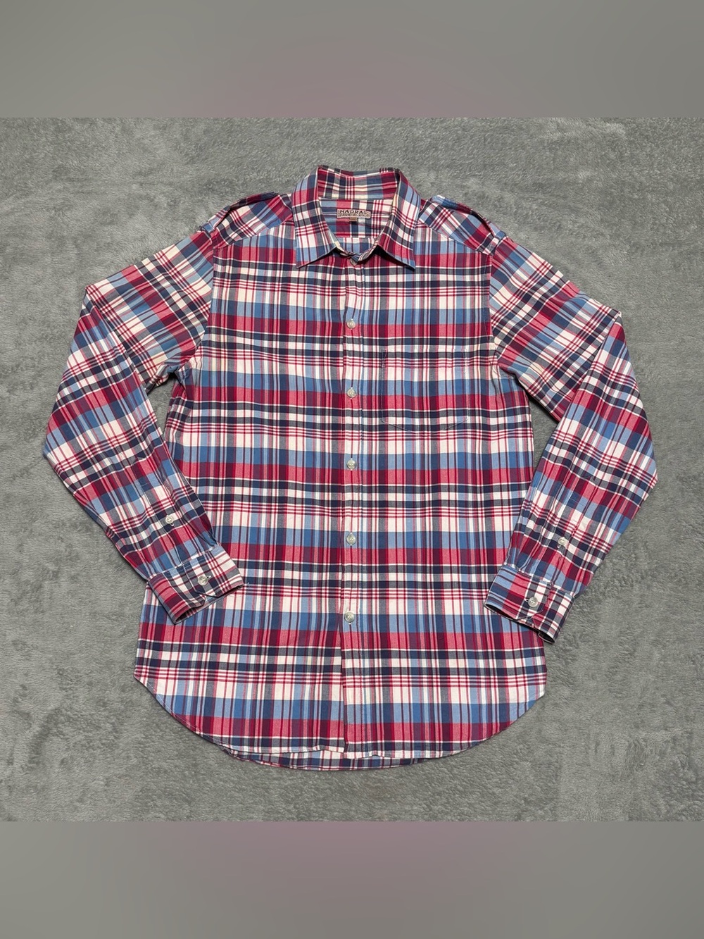 A.P.C. Madras Men M Plaid Button Up Shirt Long Sleeve Premium Casual Minimalist